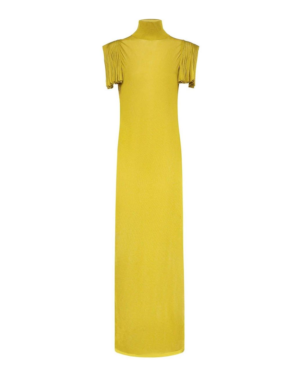 Alaïa Yellow Long Viscose Dress