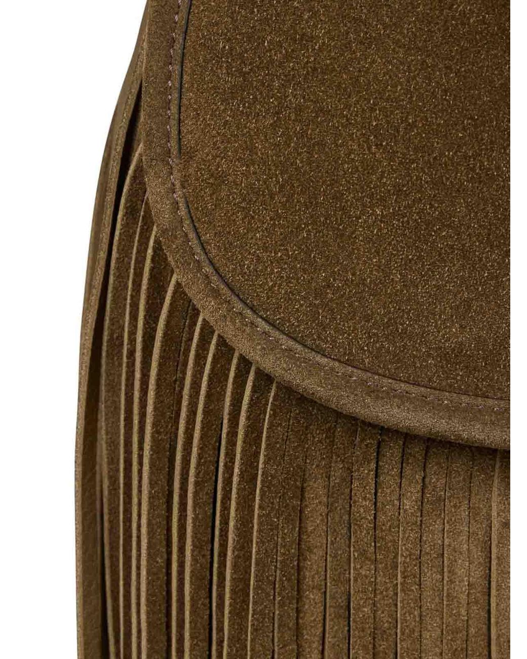 Etro Brown Pony Small Suede Shoulder Bag