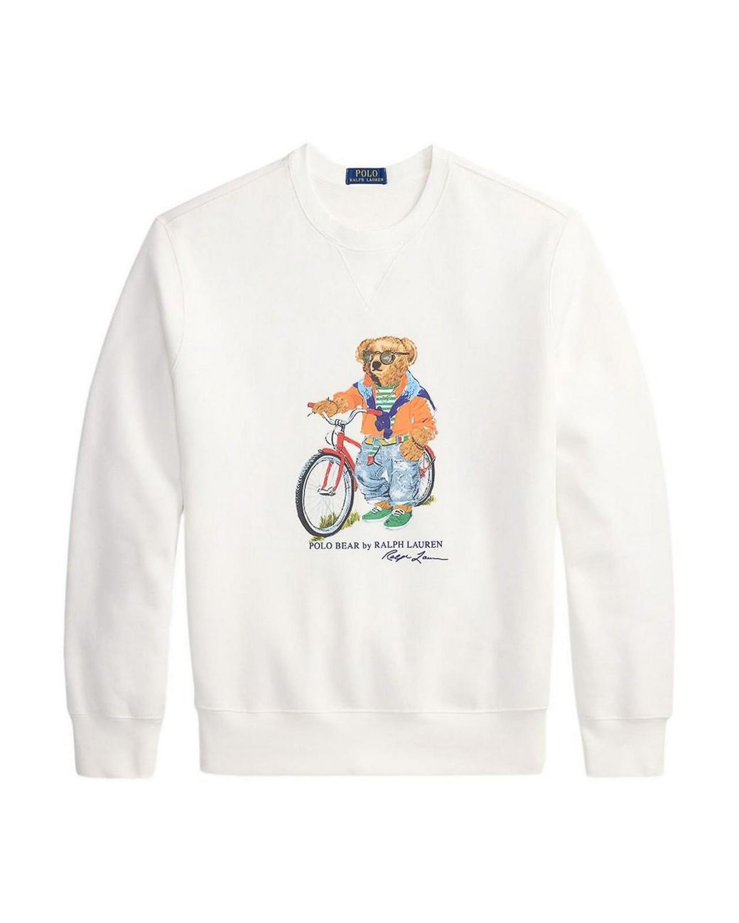 Polo Ralph Lauren White Crew-Neck Sweater With Long Sleeves for men