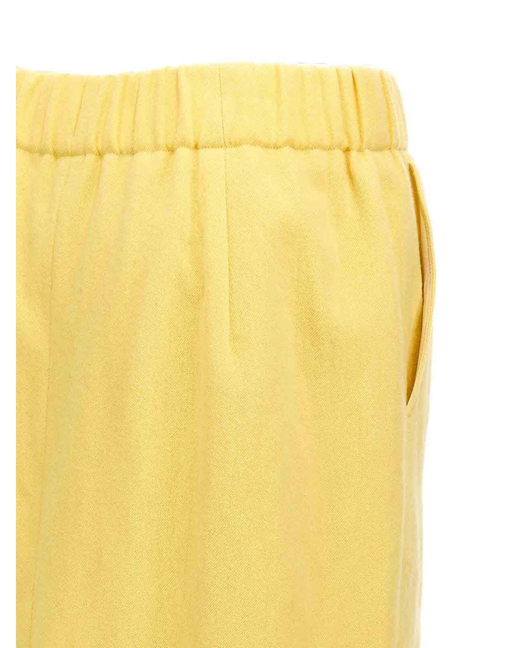 Dries Van Noten Yellow Safya Elasticated Waist Skirt