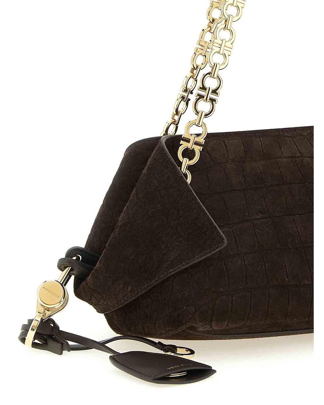 (S) Borsa A Tracolla di Ferragamo in Black