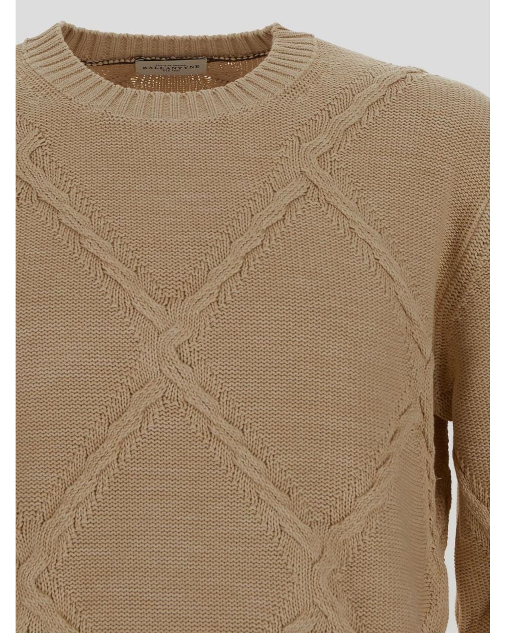 Ballantyne Natural Knitted Pullover for men