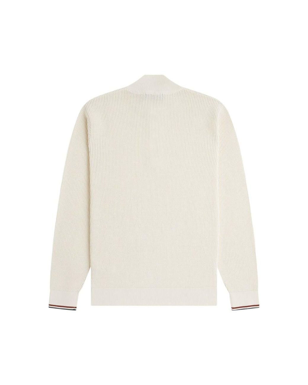 Suéter Con Cuello Alto Fred Perry de hombre de color White