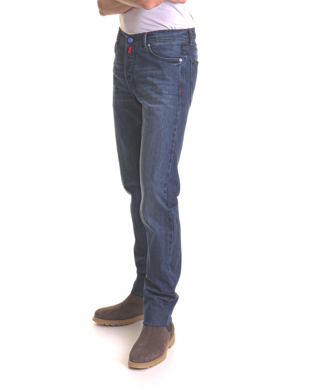 Vaqueros Rectos Kiton de hombre de color Blue
