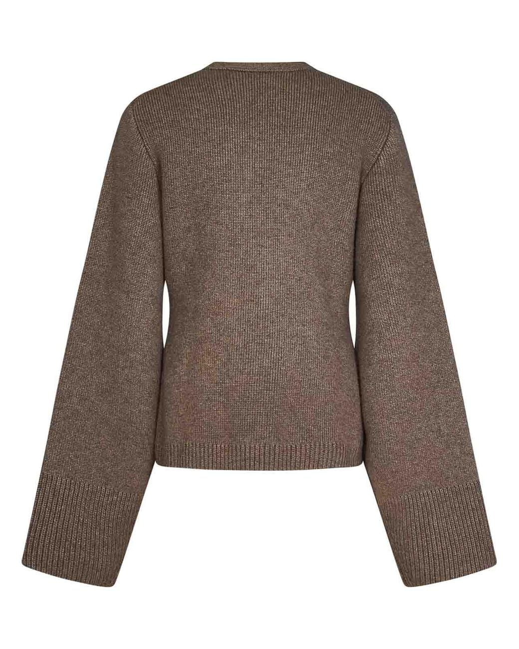 Khaite Brown Cashmere Cardigan