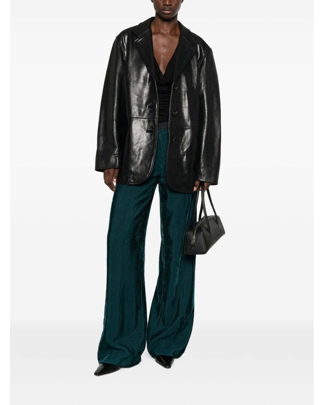 Forte_forte Green Soft Petrol My Pants Casual Trousers