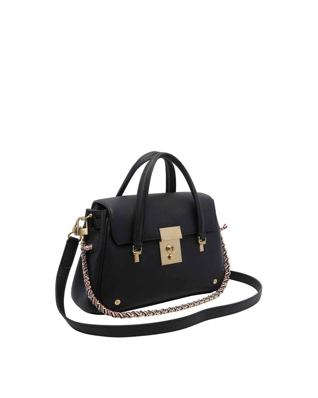 Thom Browne Black Small Bolton Handbag