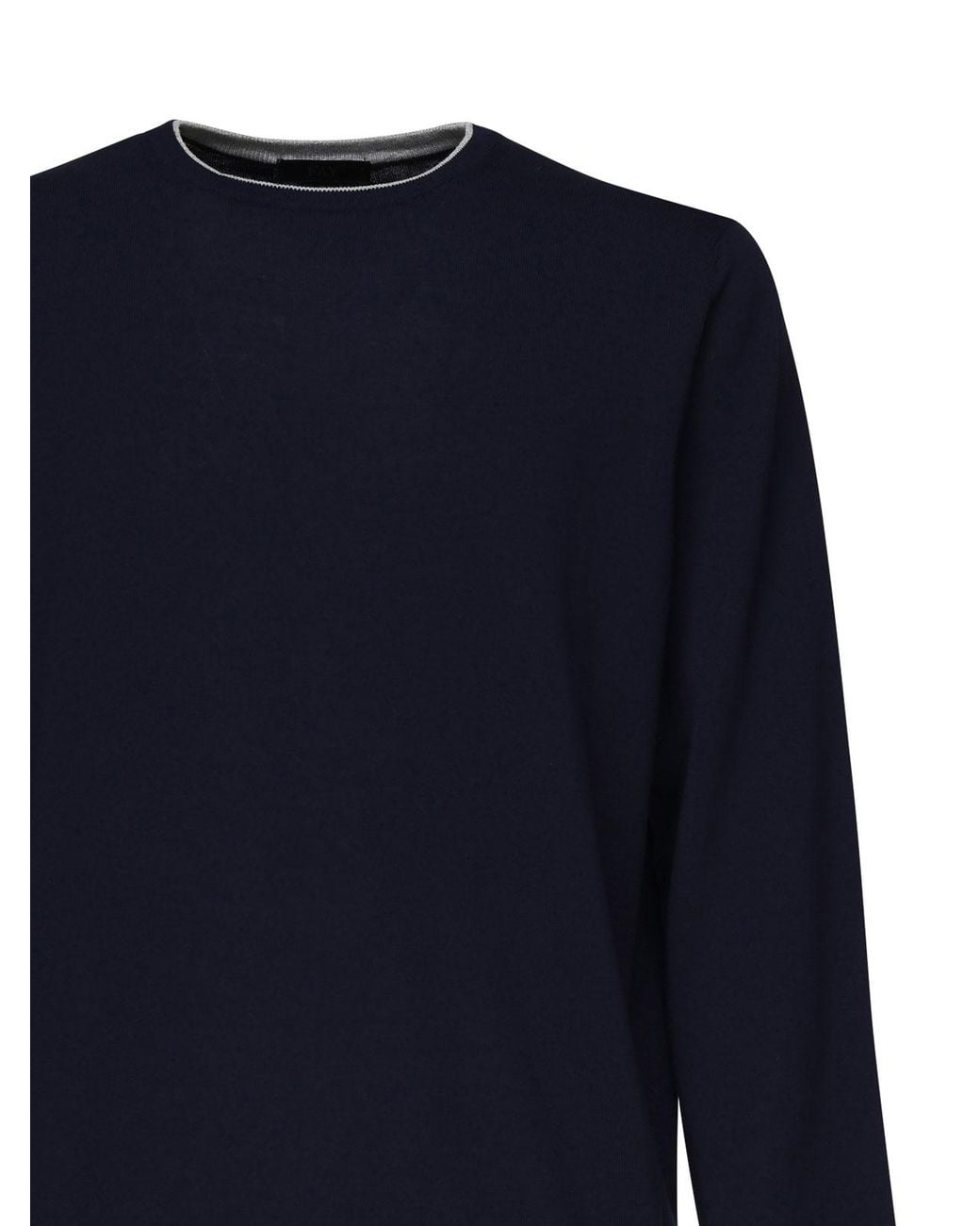 Fay Blue Round Neck Pullover for men