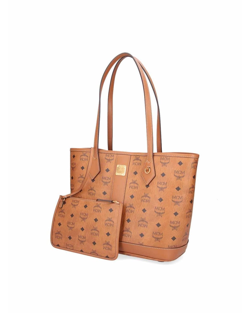 MCM Orange Liz Tote Bag