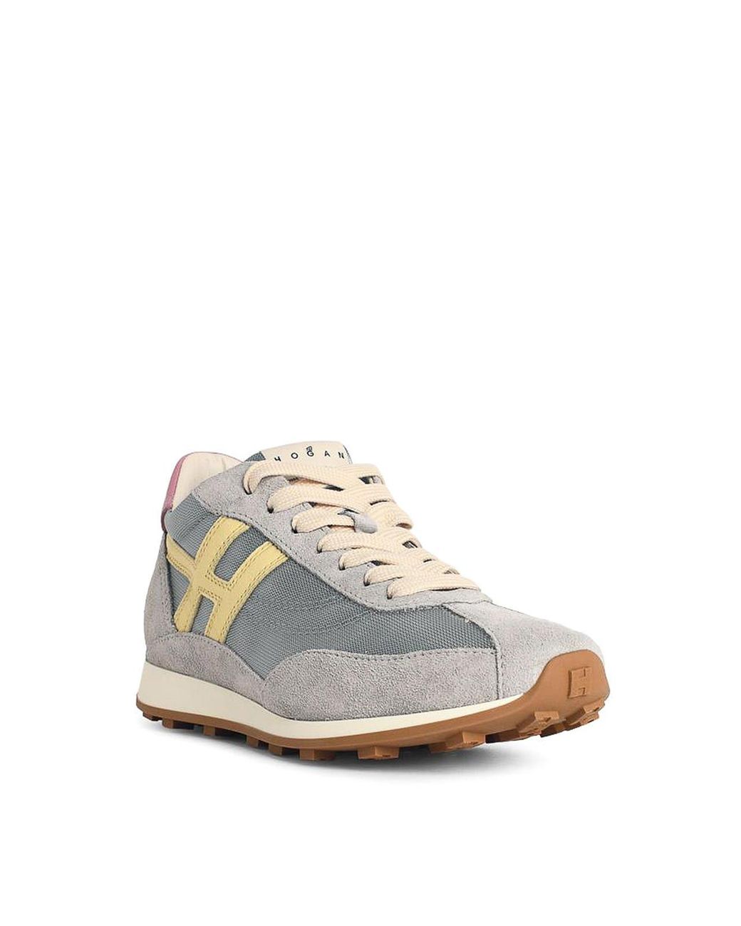 Hogan White Hellblaue -Sneaker "H699" aus Lear-Mischgewebe