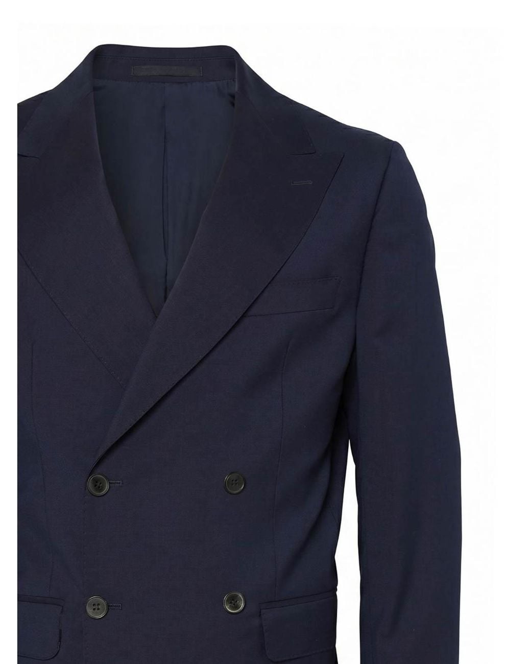 Low Brand Blue Regular-Fit Wool Double-Breasted Blazer for men