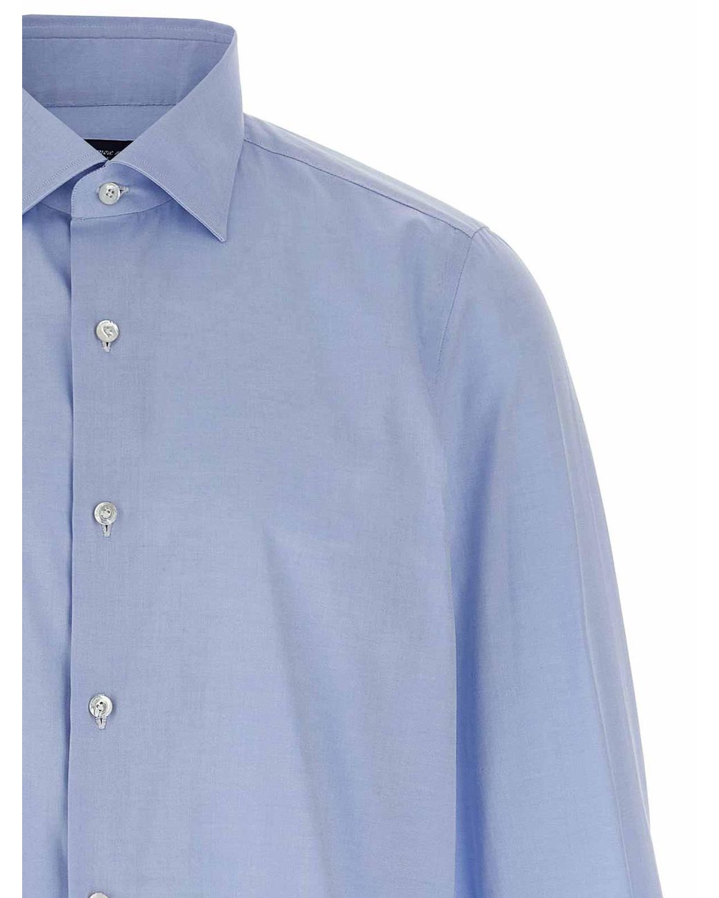 Finamore 1925 Blue Napoli Shirt for men