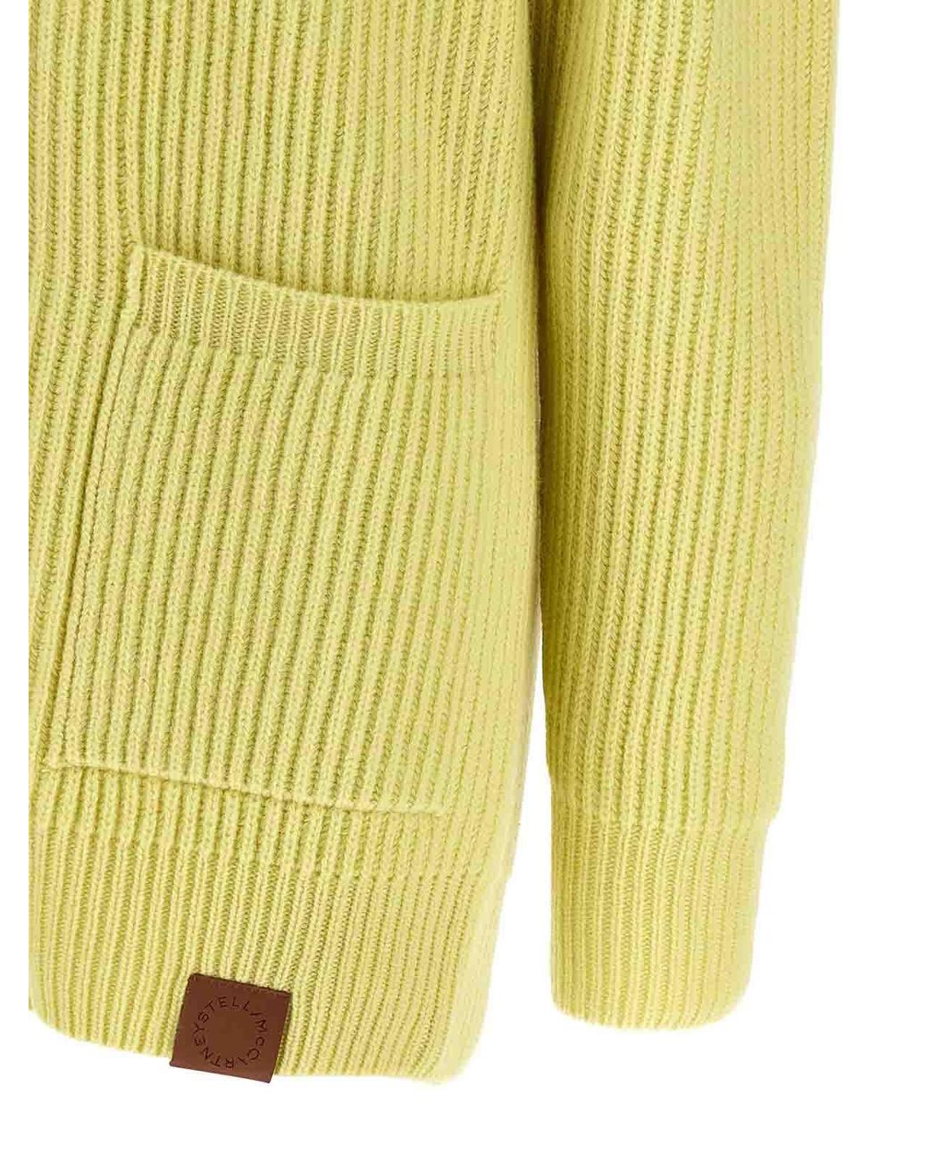 Stella McCartney Yellow Thick Knit Cardigan