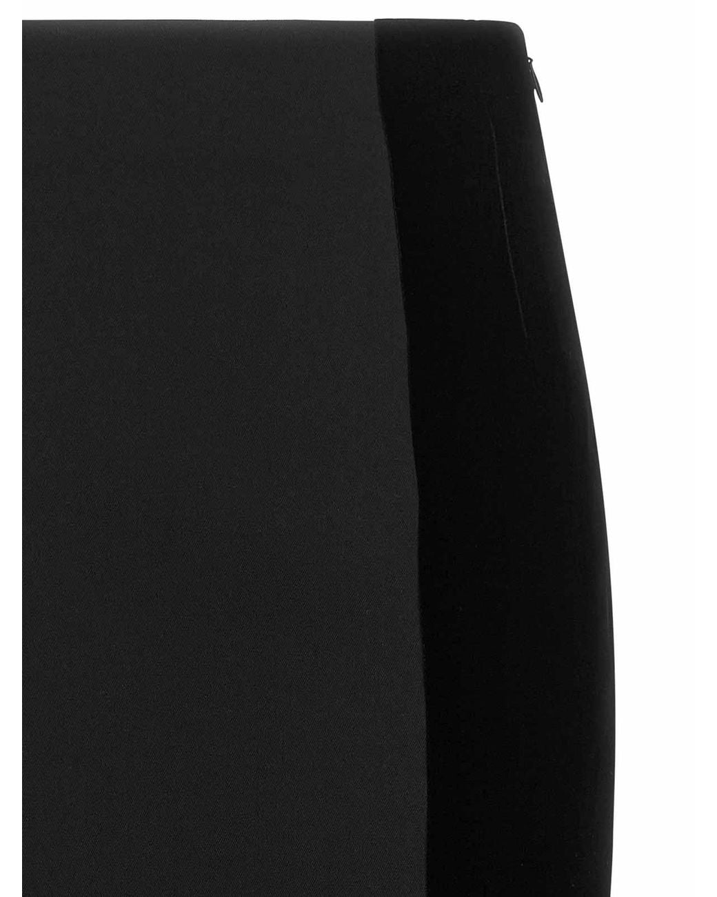 Jacquemus Black La Jupe Tailleur Velvet Skirt