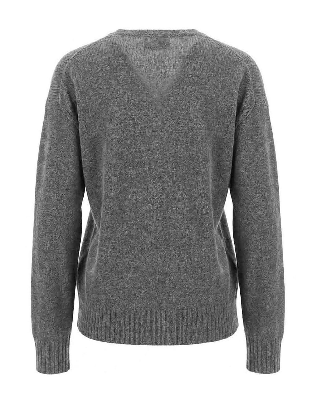 Suéter Con Cuello De Pico Drumohr de color Gray