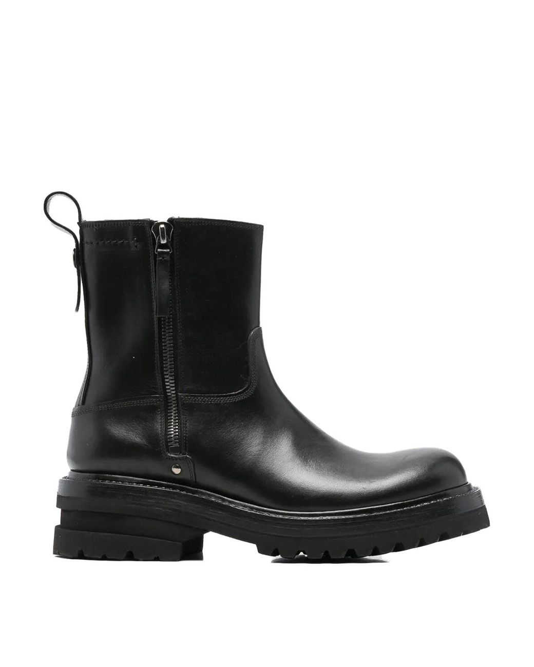 Premiata Black Leather Boots for men