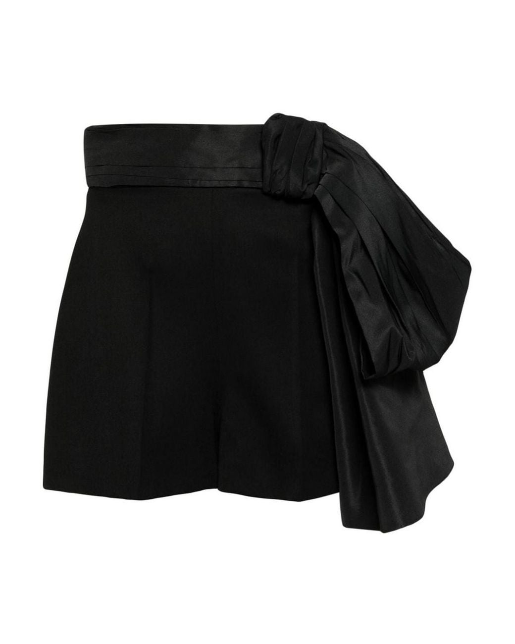 McQueen Black Shorts With Bow