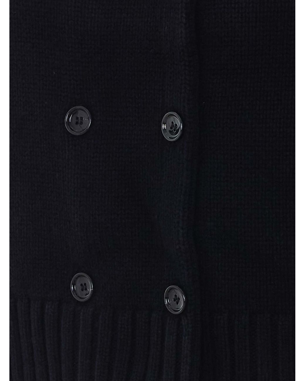 Allude Blue Knitted Double Breasted Cardigan