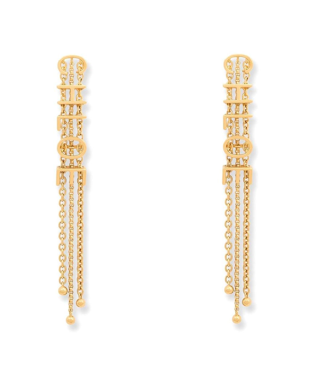 Chloé White Mini Belt Earrings