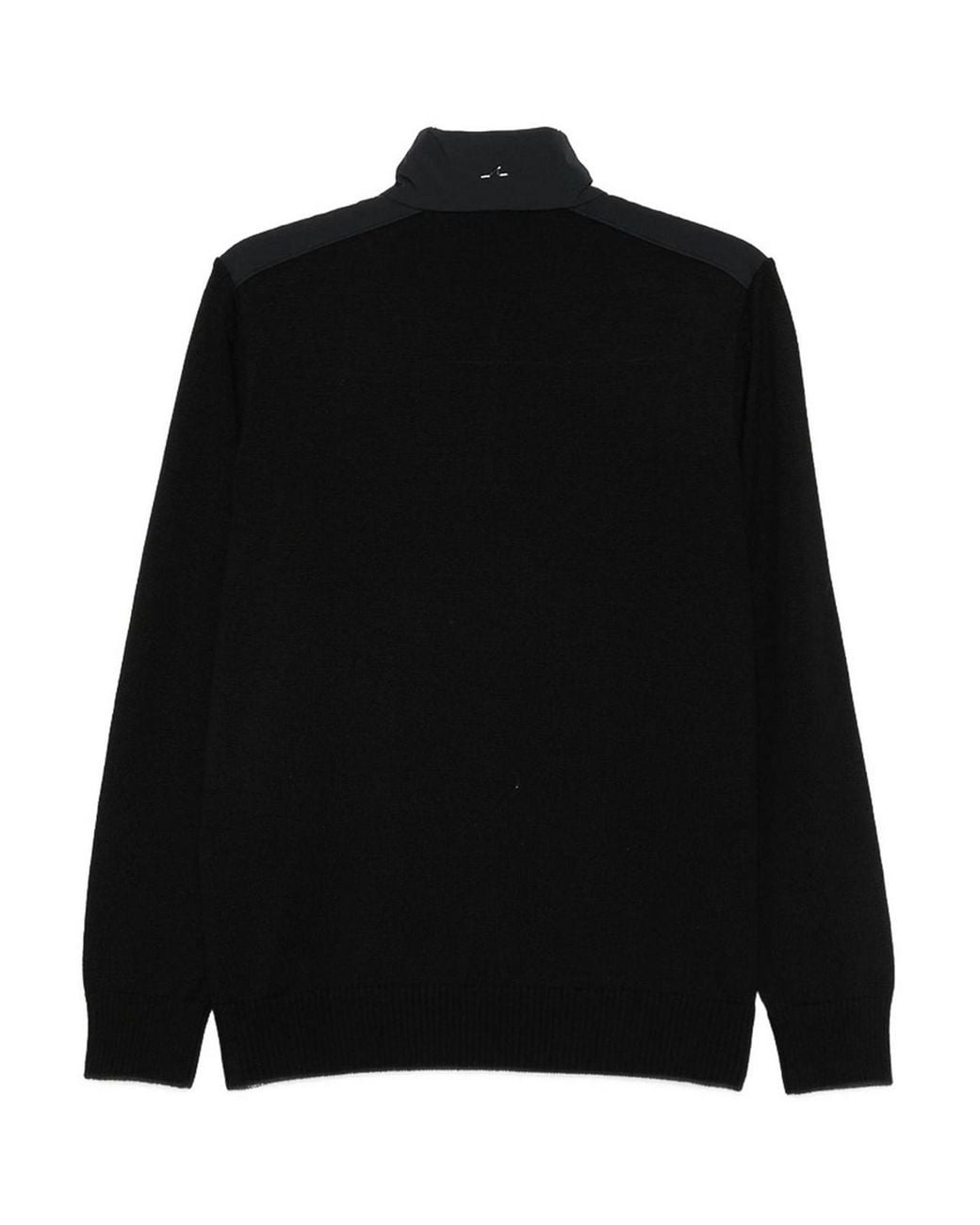 Paul & Shark Black High-Neck Wool Half-Zip Sweater for men