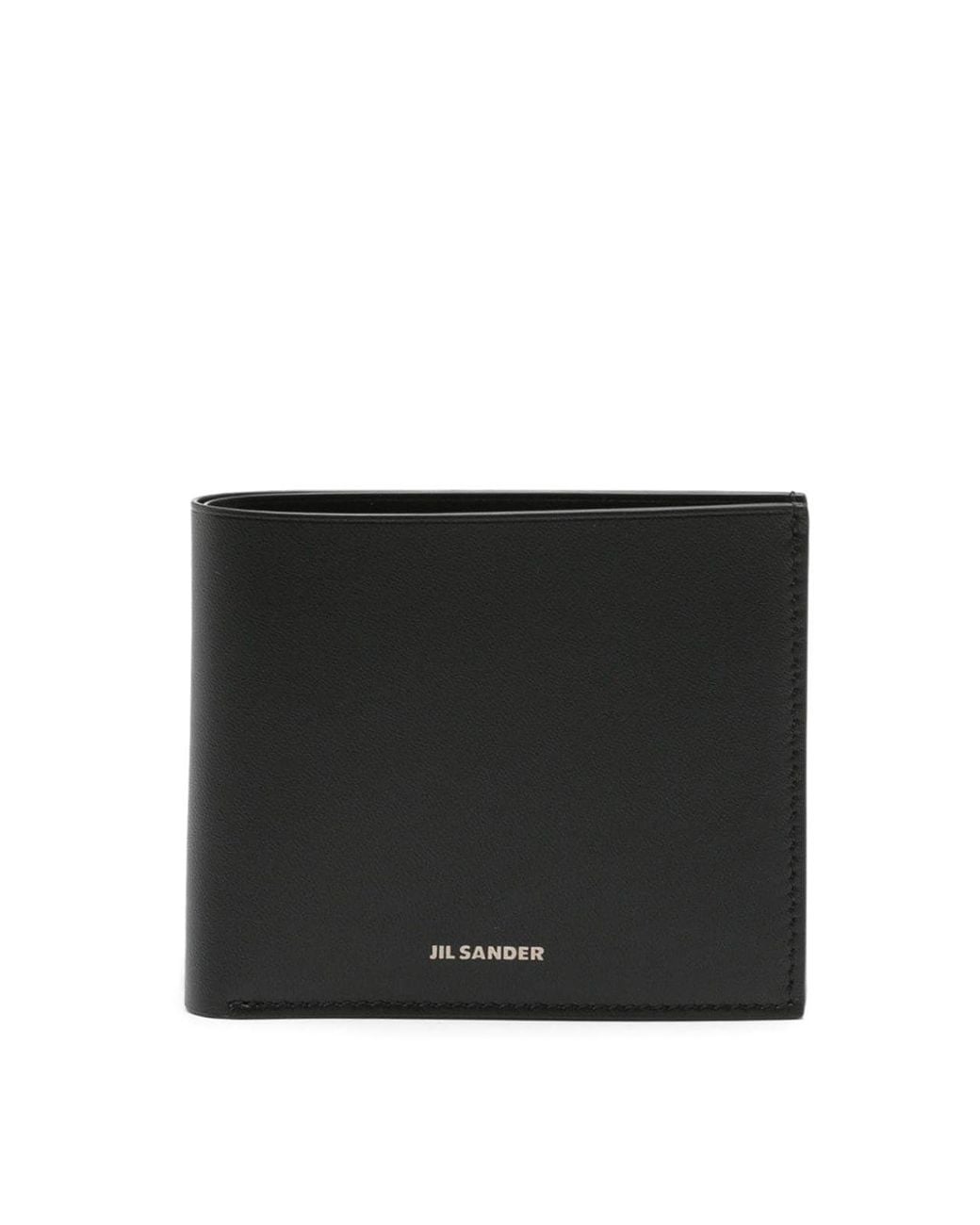 Jil Sander Black Logo Leather Wallet for men