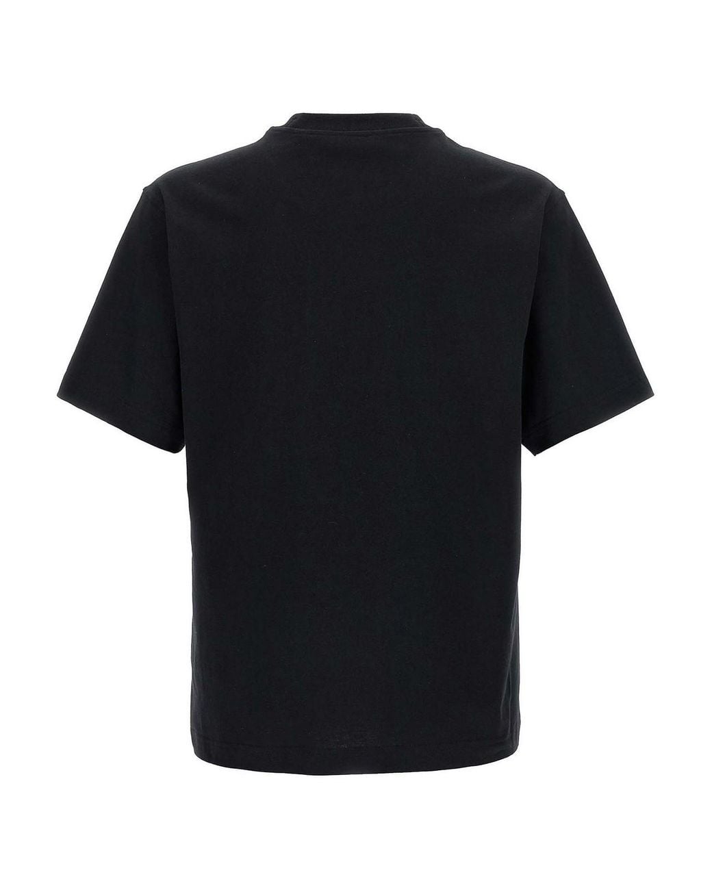 Burberry Black Equestrian Knight Design Cross Stitch T-Shirt for men