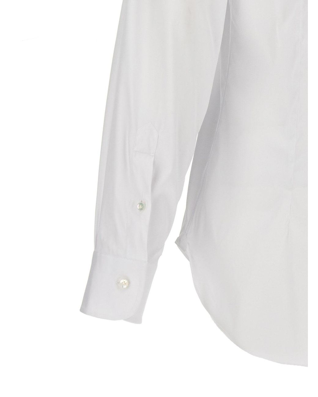 Barba Napoli White Poplin Shirt for men