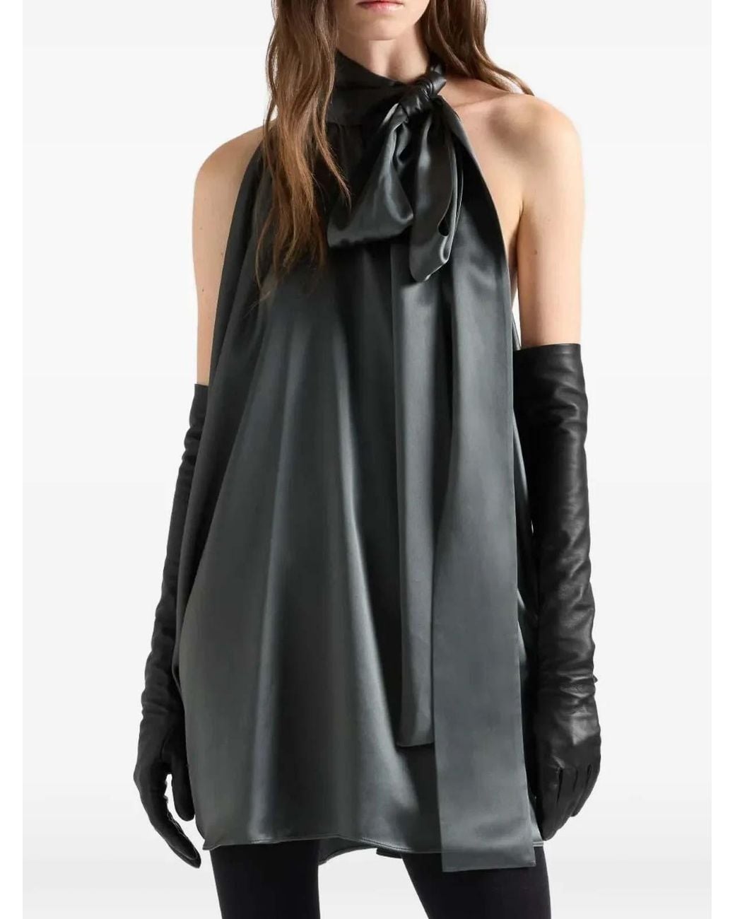 7 For All Mankind Black Opera Gloves