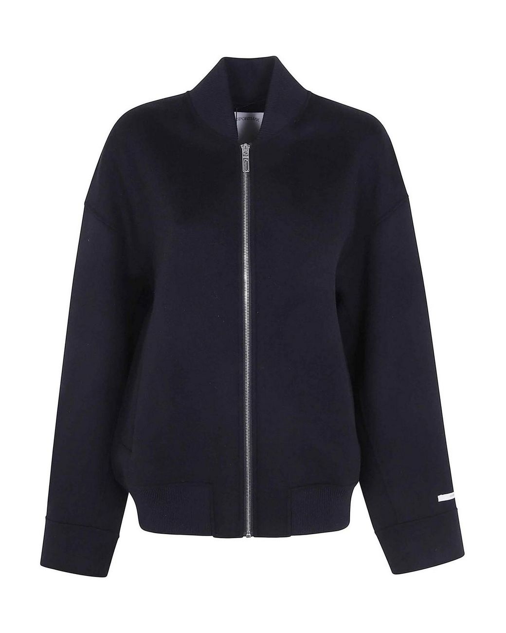Sportmax Blue Spx Ondata Double Wool Bomber Jacket