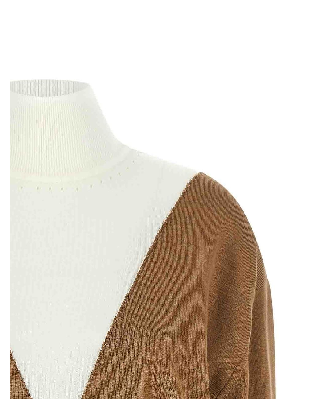 Rabanne Brown Rundhalspullover
