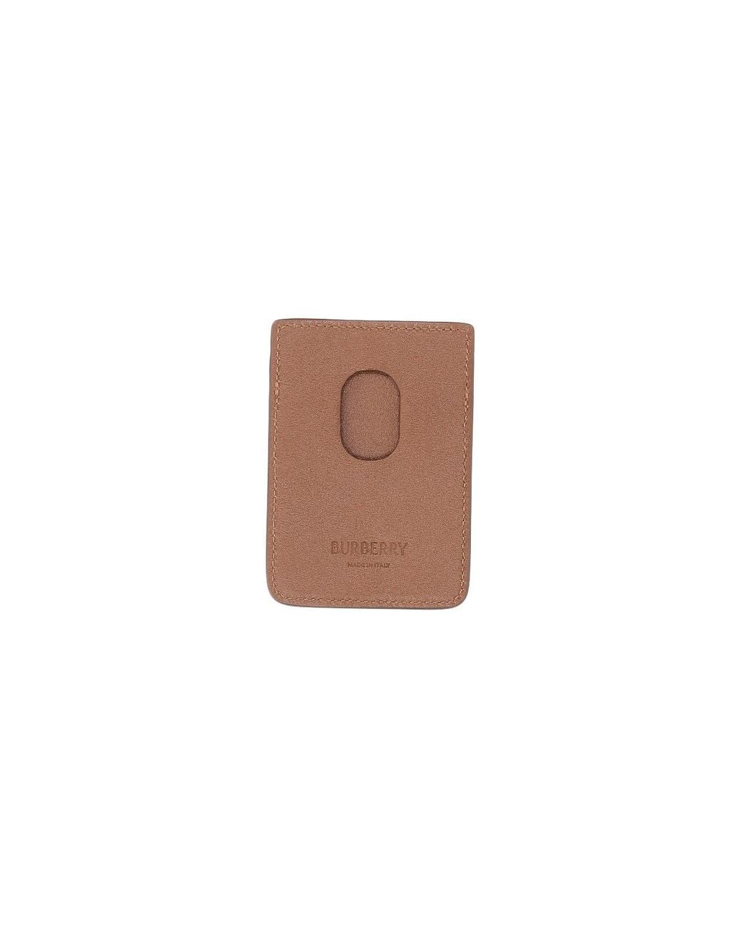 Burberry White Magnetic Card Holder for men