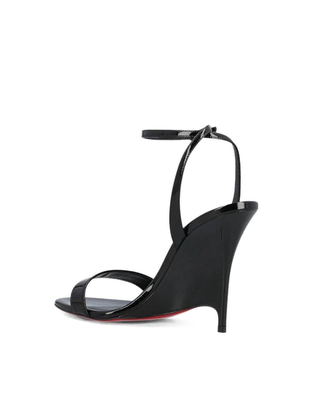 Christian Louboutin White Zeezeenella Patent Leather Sandals