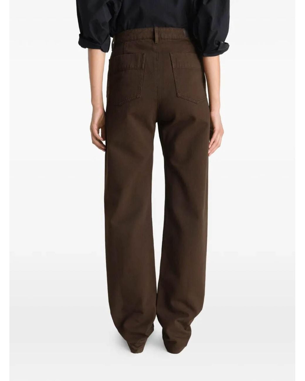 Lemaire Brown Five Pockets Twisted Pants