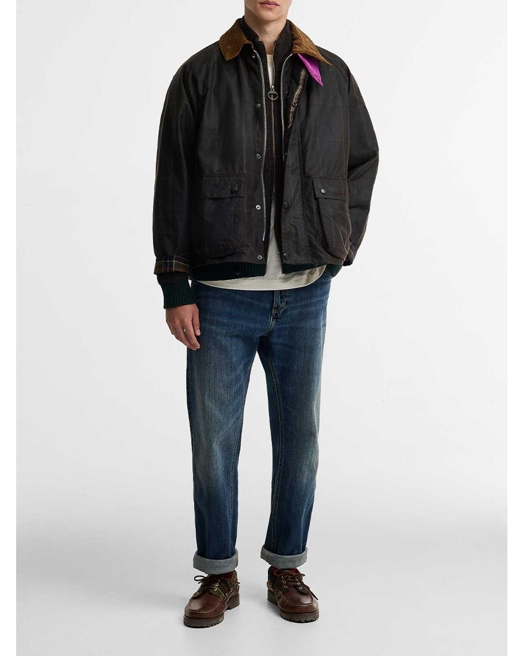 Barbour Black Paul Smith X Transport Check Jacket for men