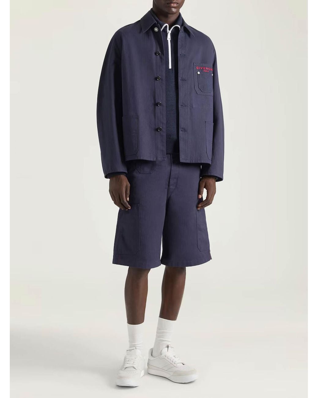 Givenchy Blue Patch Pockets Jacket for men