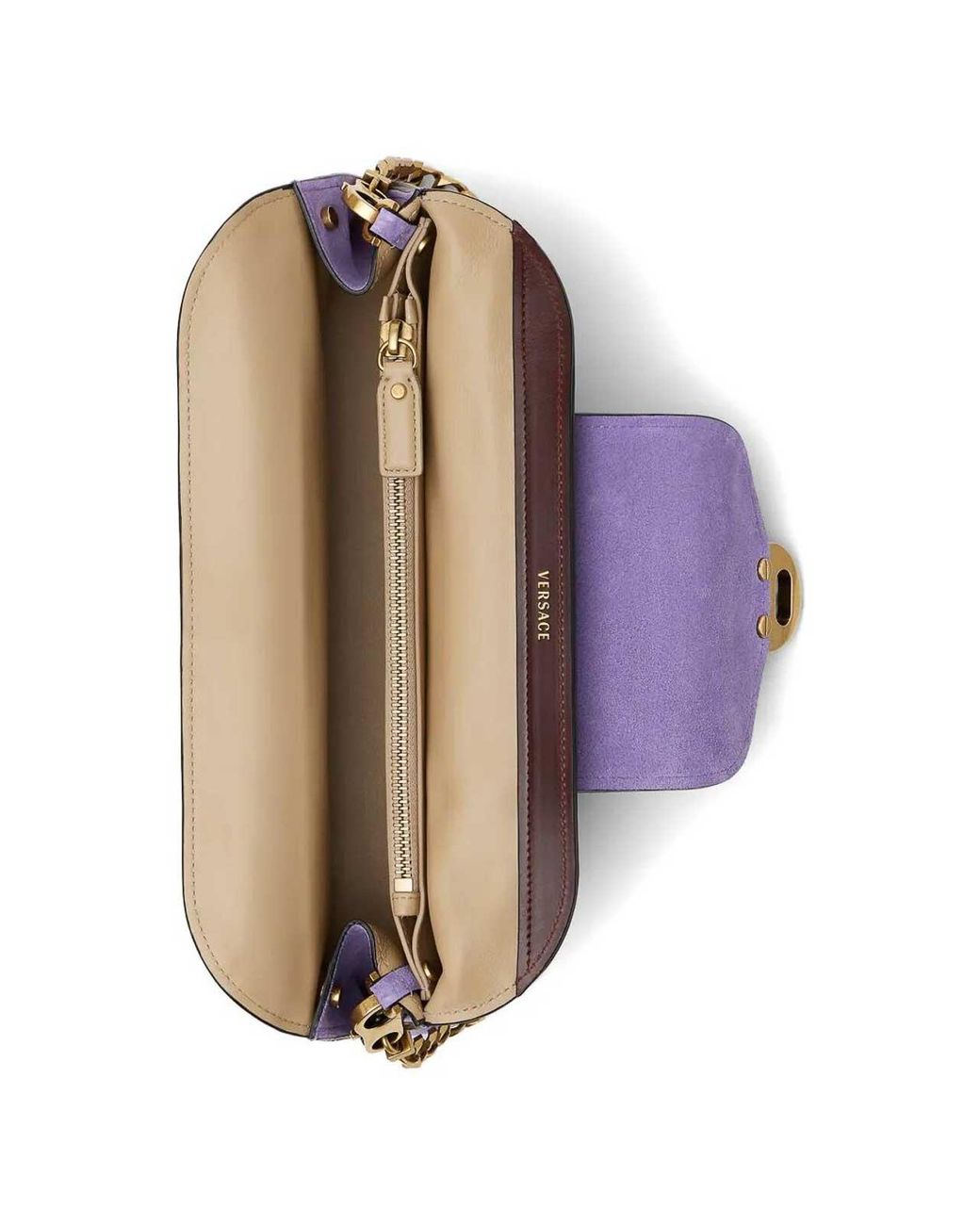 Versace Purple Clutch Calf Leather