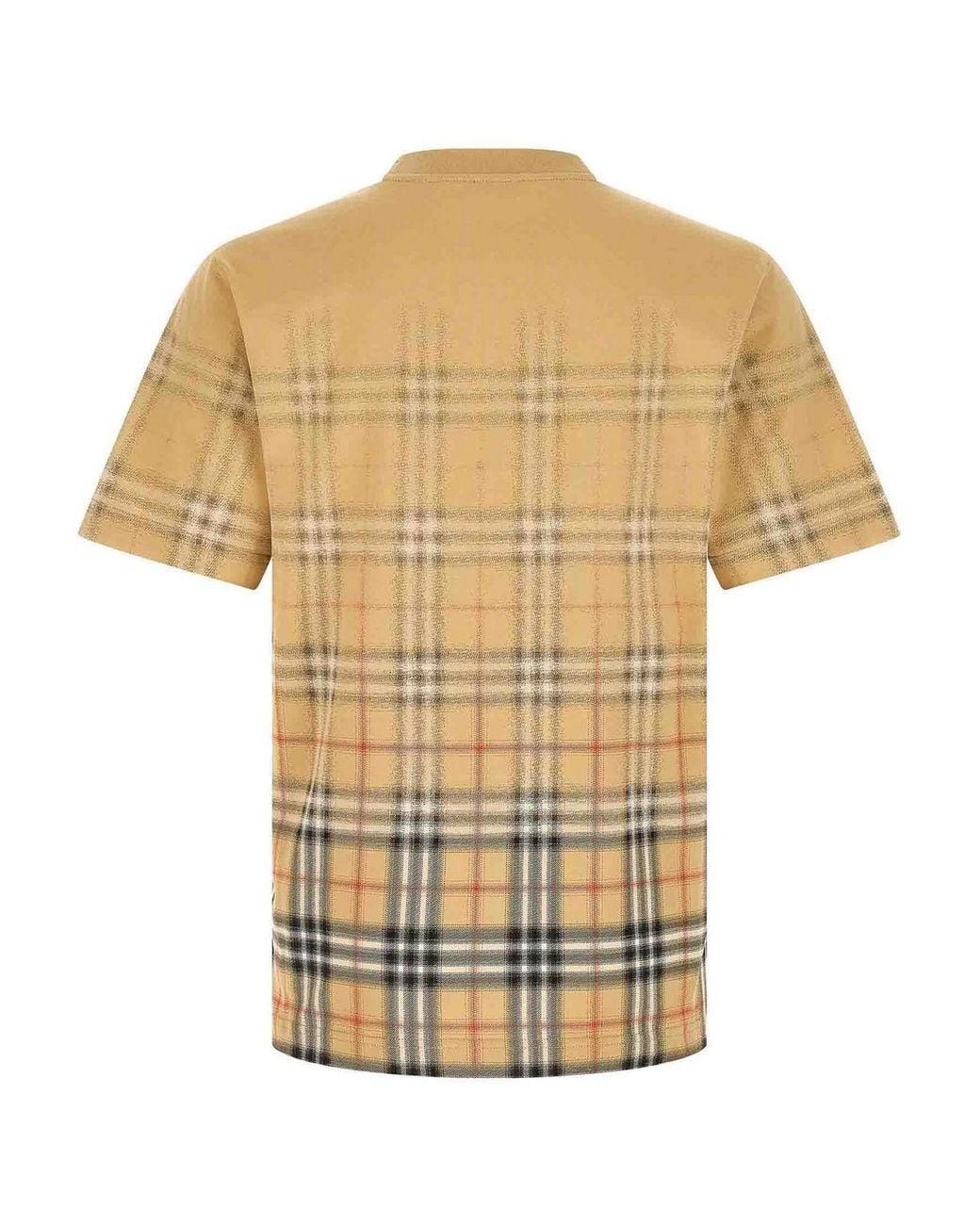 Burberry White Sand Check T-Shirt for men