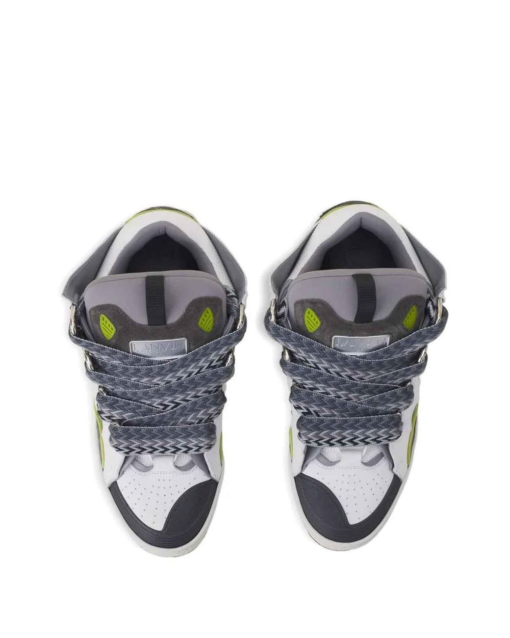 Lanvin White Curb Perforated Sneakers