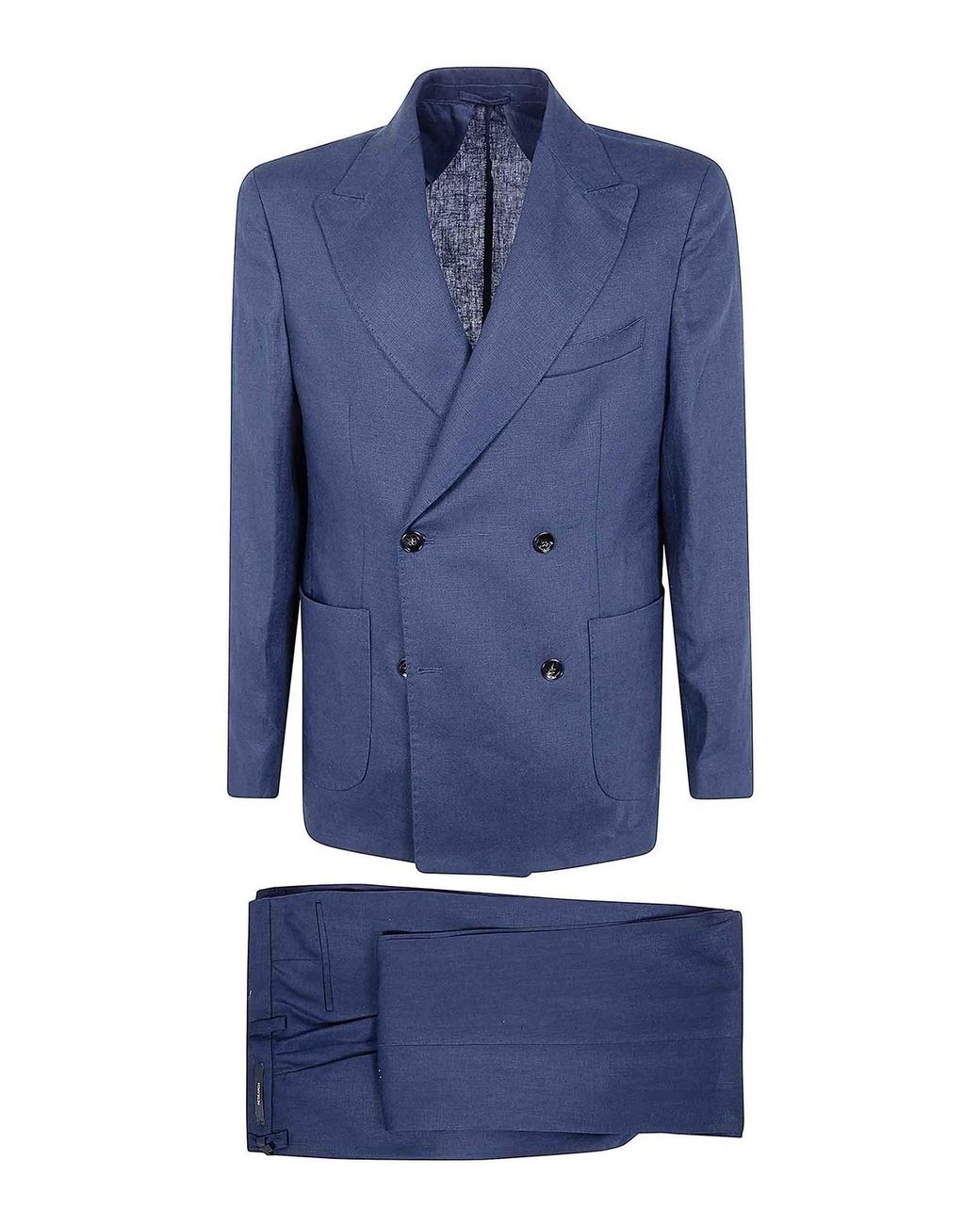 Michael Coal Blue Pure Linen Suit for men