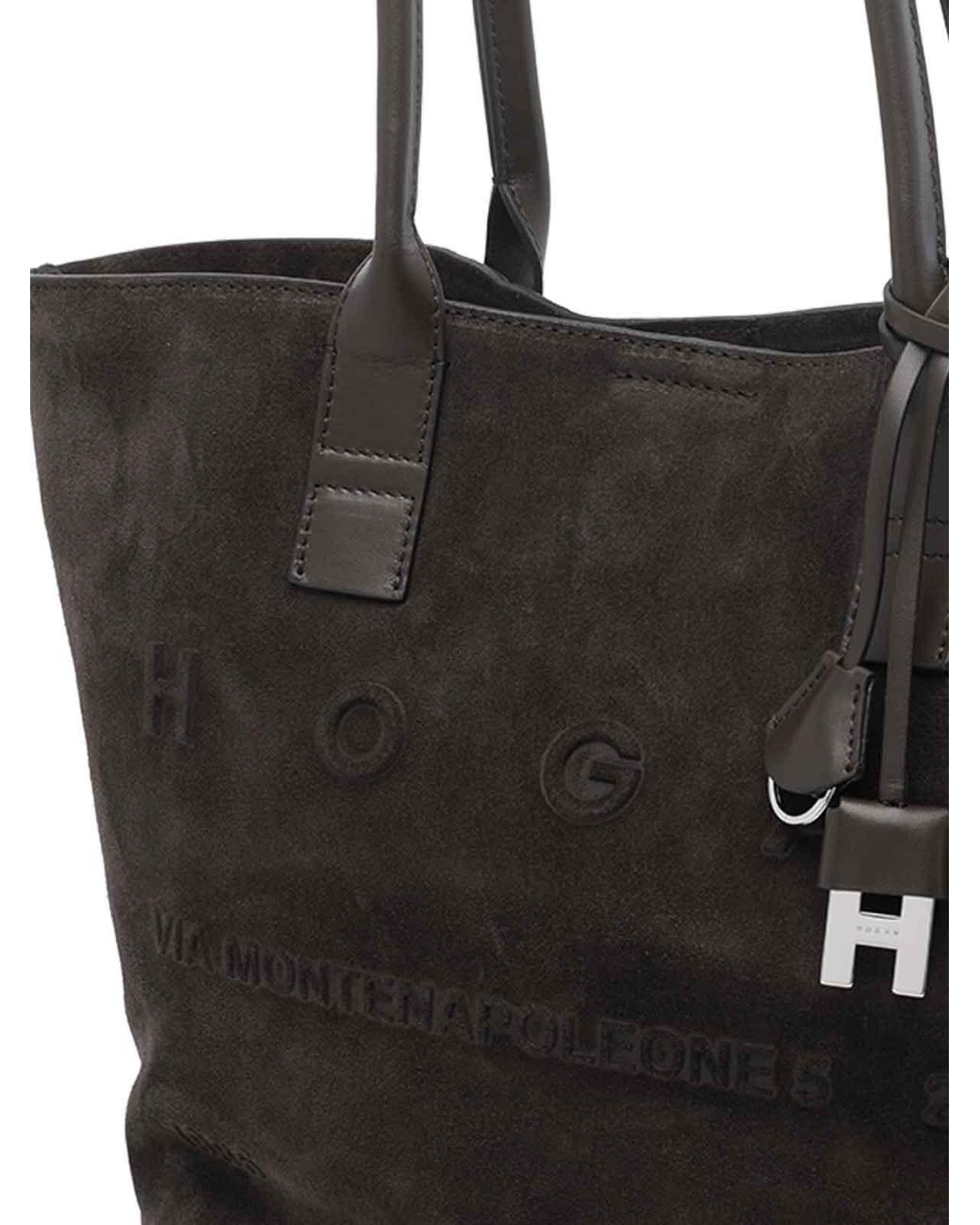 Hogan Black Small Address Shopping Bag