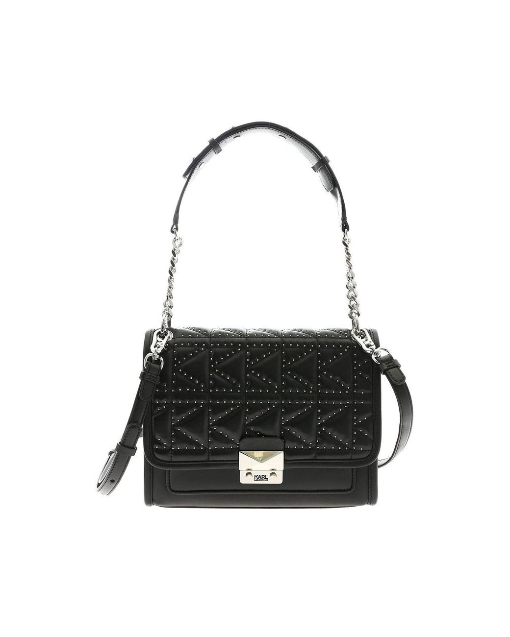 Karl Lagerfeld K Kuilted Studs in Black Lyst