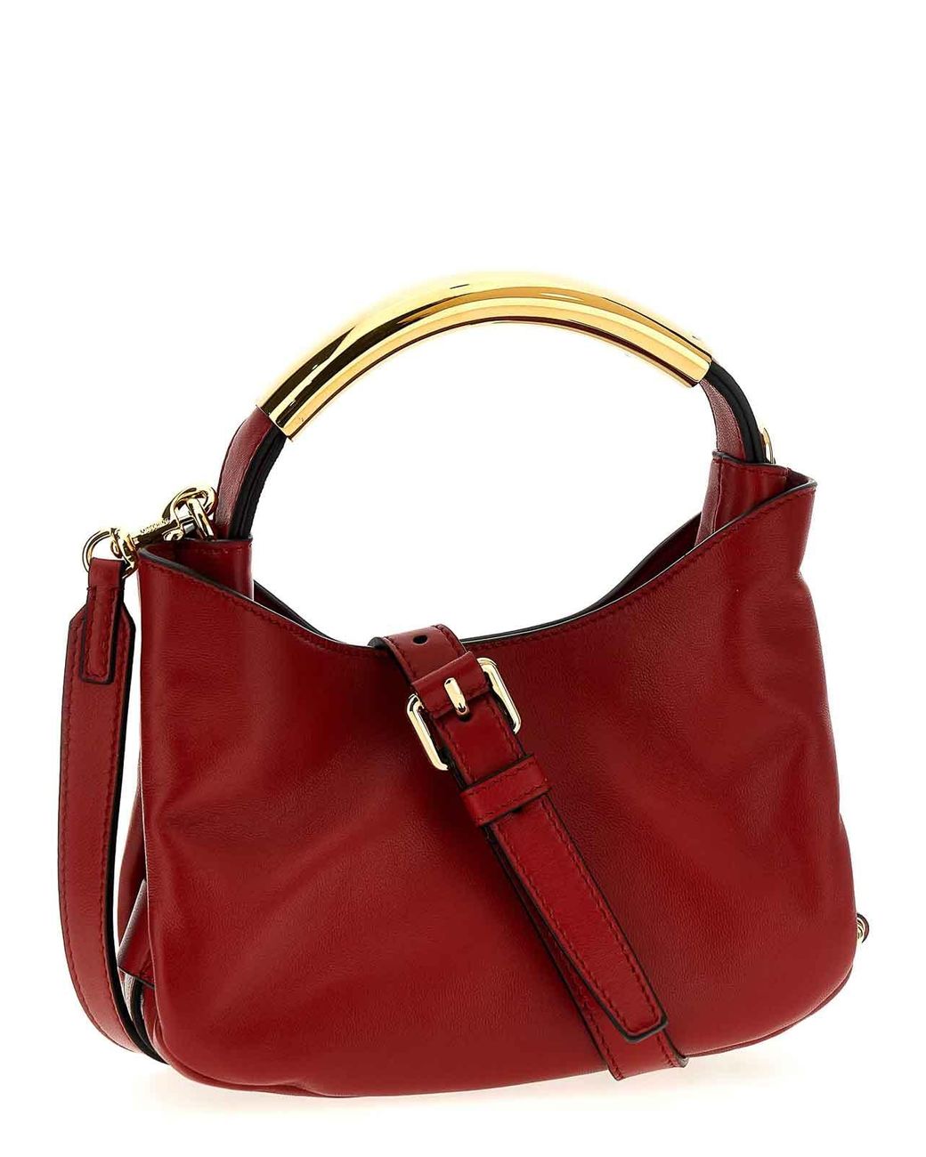 Moschino Red Handle Me Bag Small Handbag