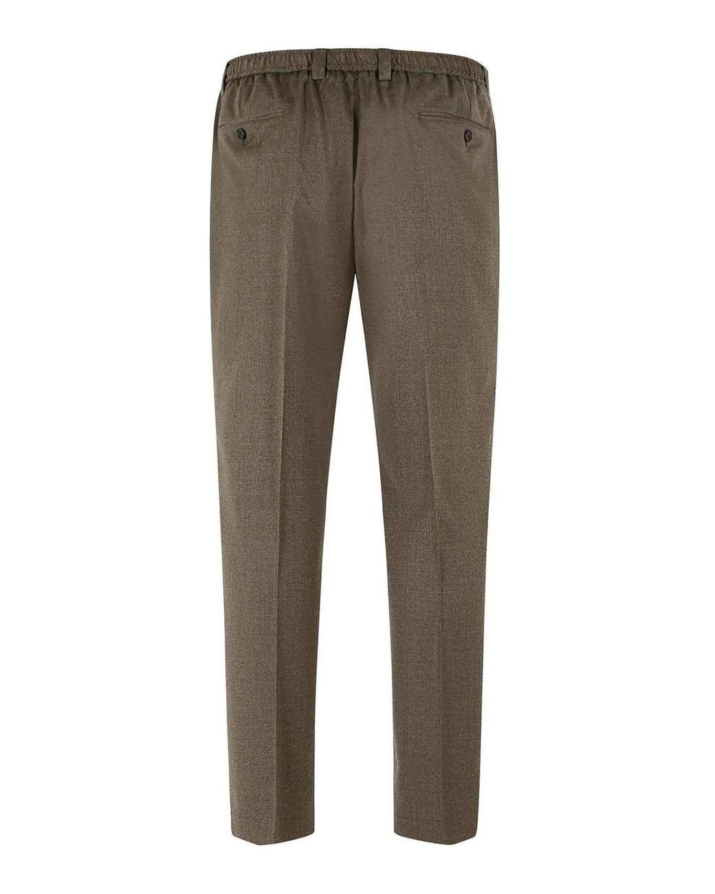 Dolce & Gabbana Gray Virgin Wool Trousers for men