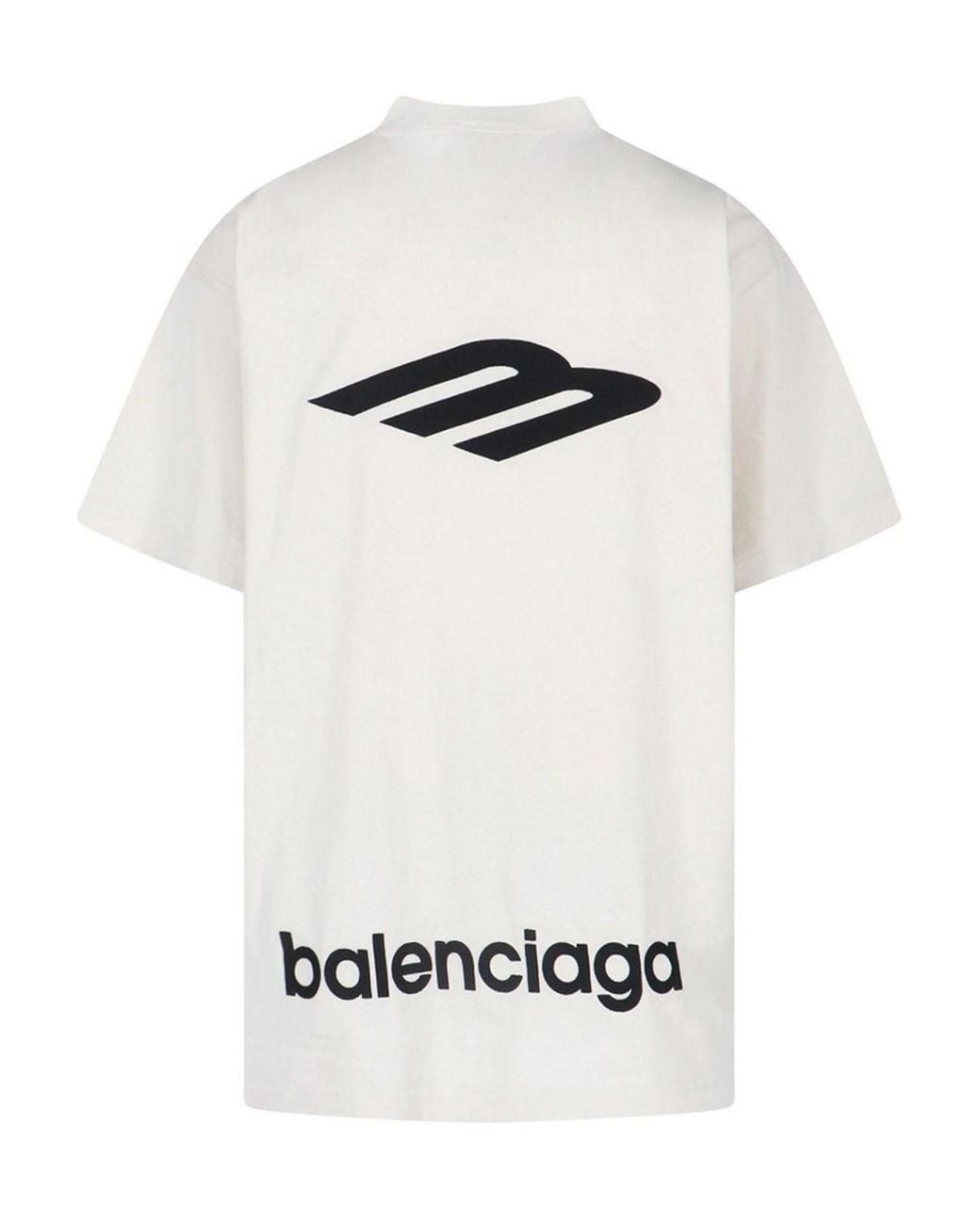 Balenciaga White "3b Sports Icon" Crewneck T-shirt for men
