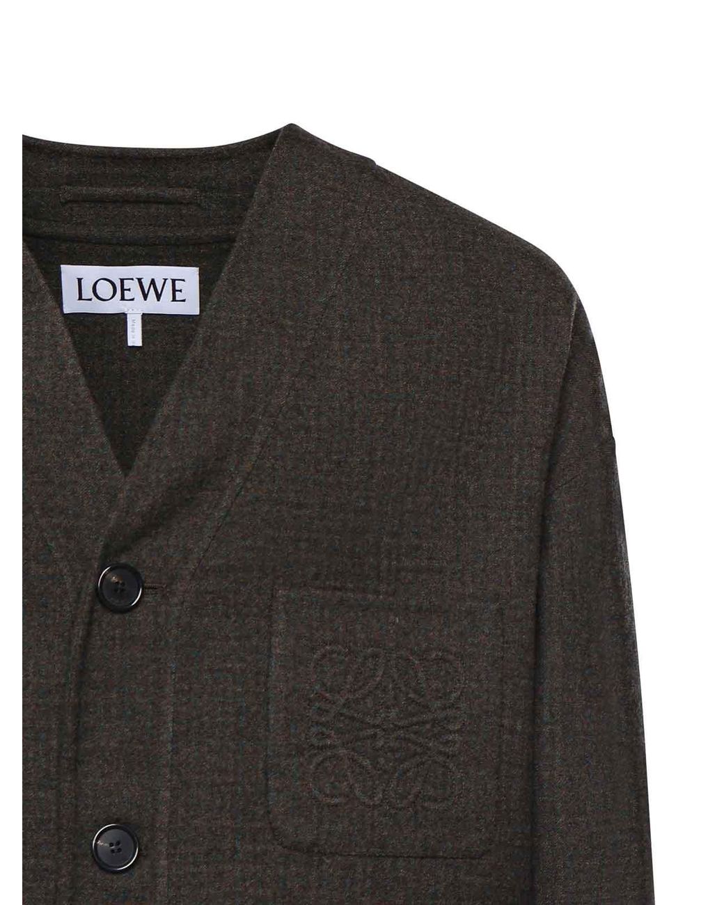 Loewe Black Cotton And Silk Blend Cardigan for men