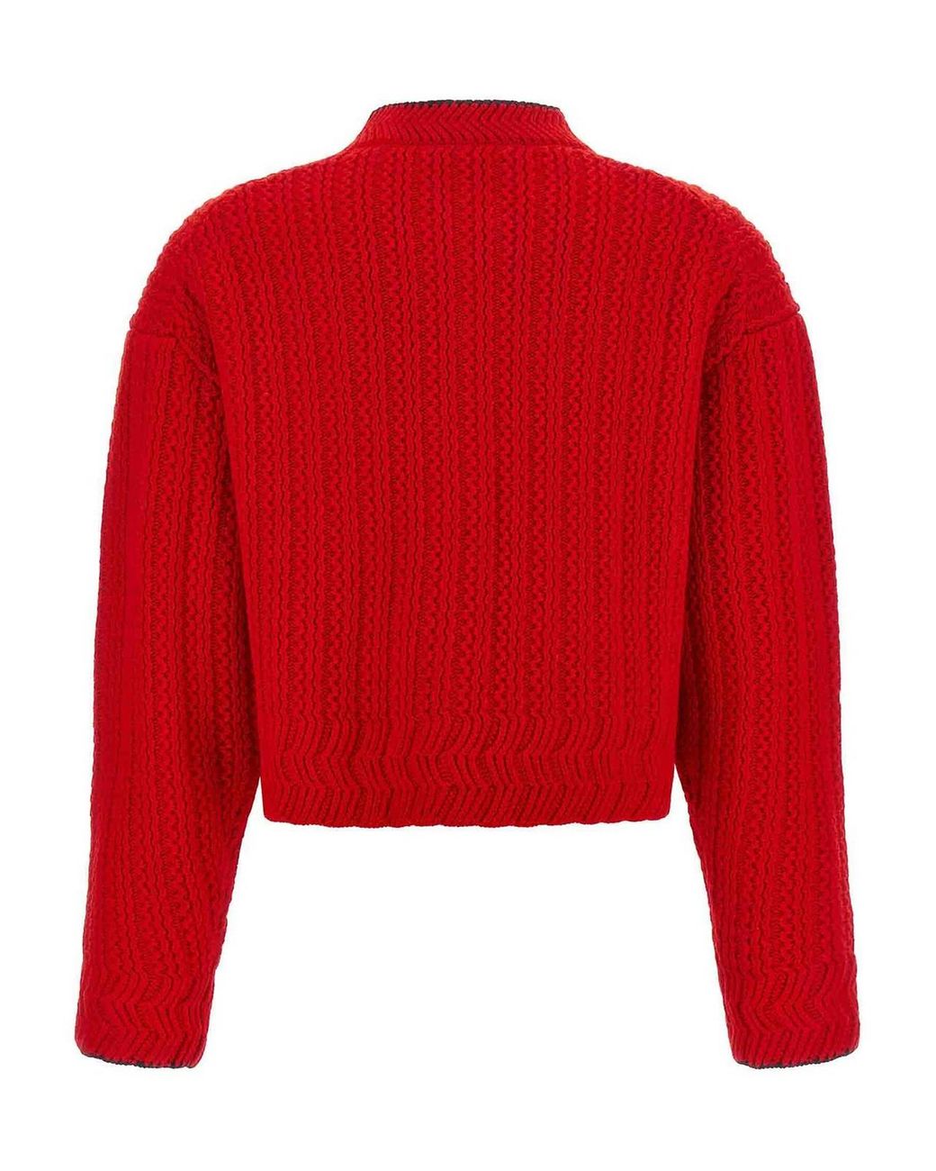 Chloé Red Embroidery Cardigan