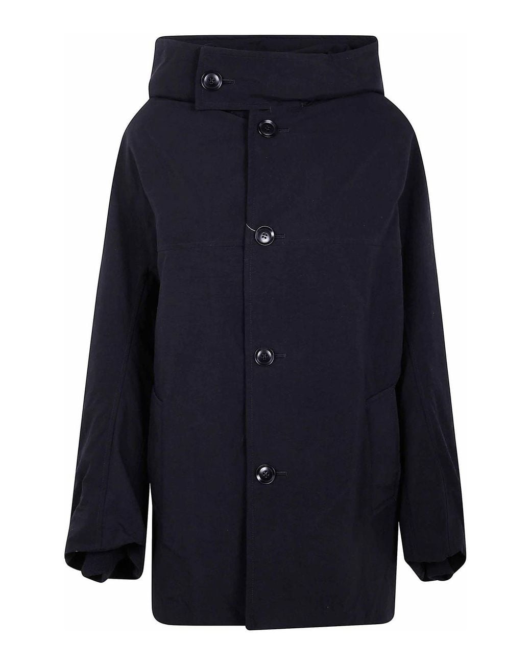 Y's Yohji Yamamoto Blue Hoodie Short Coat