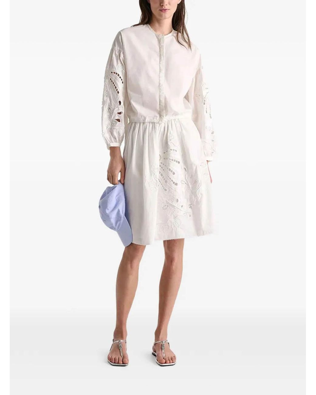 Dorothee Schumacher White Embroidered Beauty Blouse