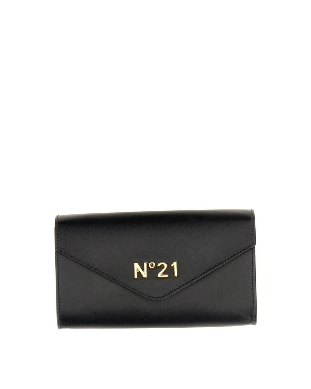 N°21 Black Wallet With Chain And Logo