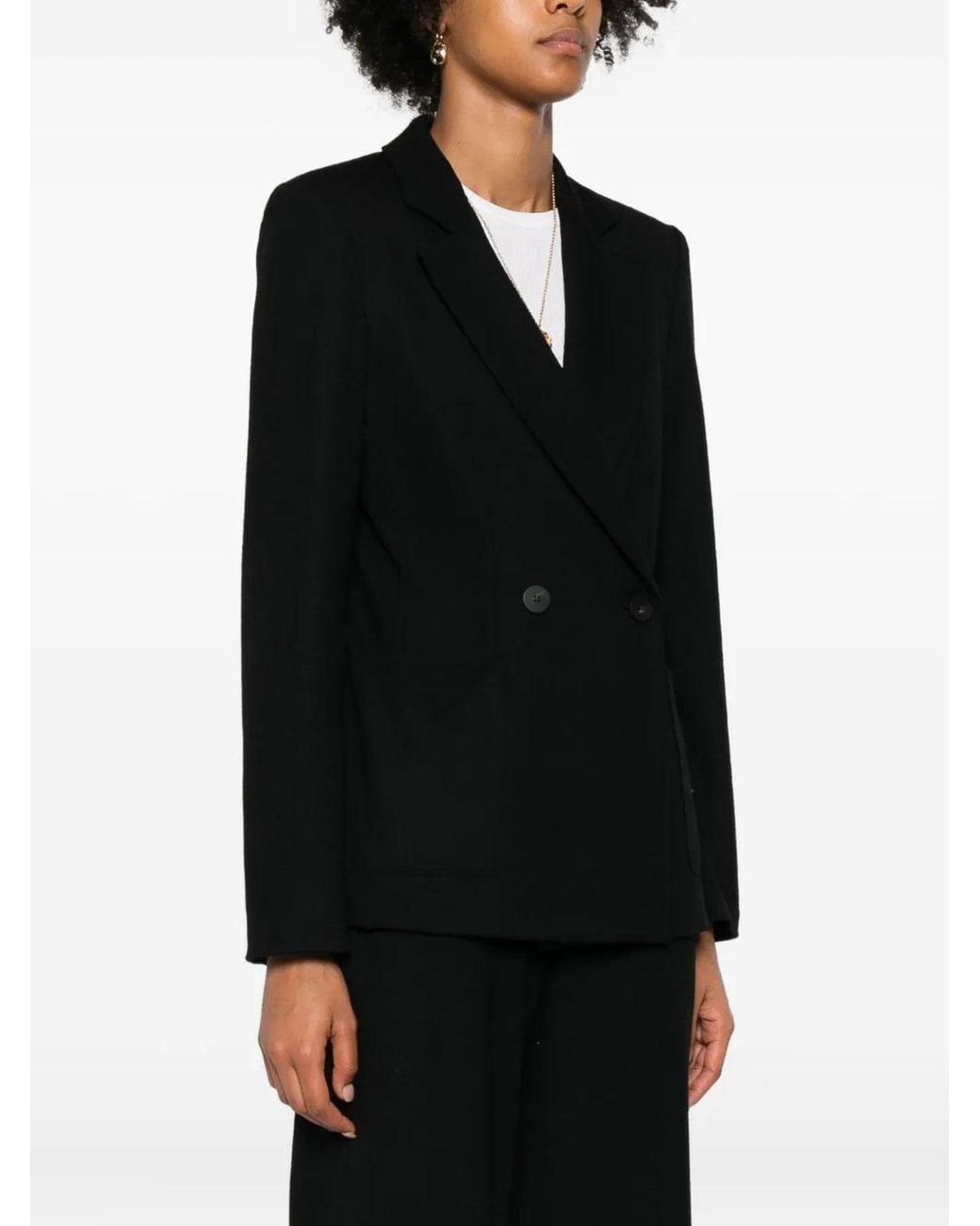 Harris Wharf London Black Double Breasted Jacket